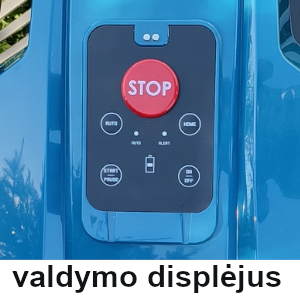 Žolės roboto valdymo displėjus