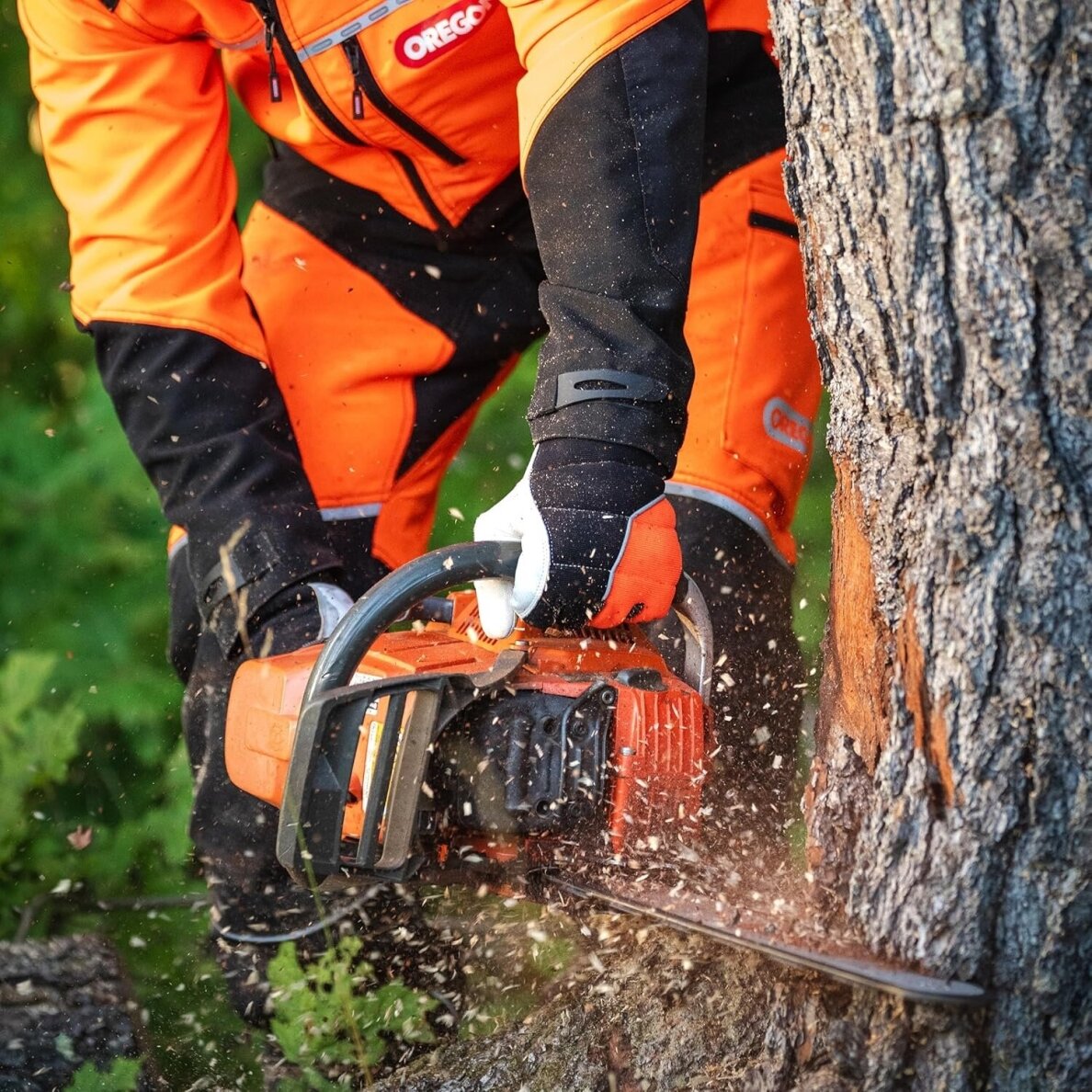Oregon Protect PRO Hi-Vis pjūklininko pirštinės 6 Oregon Protect PRO Hi-Vis pjūklininko pirštinės 6