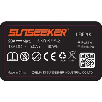 Akumuliatorius 5.0 Ah LBF205 Sunseeker vejos robotams 1 Akumuliatorius 5.0 Ah LBF205 Sunseeker vejos robotams 1