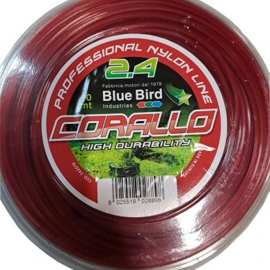 Blue Bird Corallo penkiakampis pjovimo valas 2,4mm/90m 1 Blue Bird Corallo penkiakampis pjovimo valas 2,4mm/90m 1