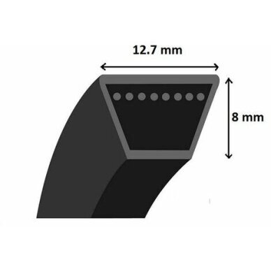 Dirželis trapecinis 4L 82" (208,3 cm) 1 Dirželis trapecinis 4L 82" (208,3 cm) 1