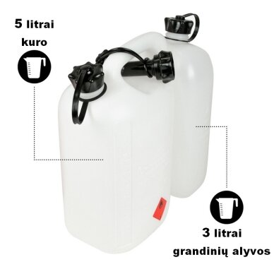 Kombinuotas bakelis kurui ir alyvai Oregon 5+3 l Baltas 1 Kombinuotas bakelis kurui ir alyvai Oregon 5+3 l Baltas 1