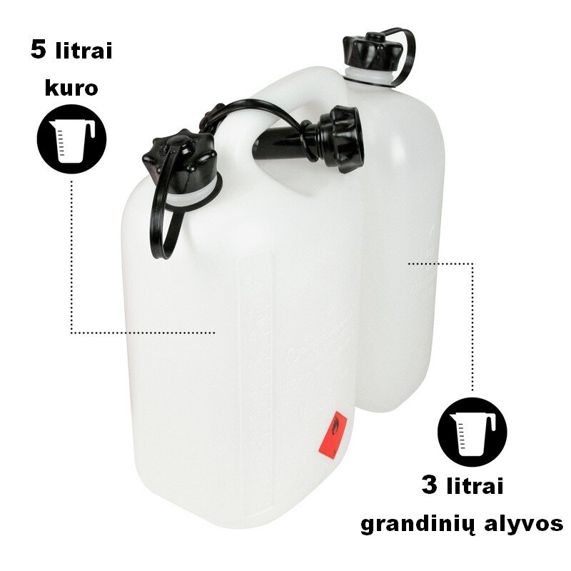 Kombinuotas bakelis kurui ir alyvai Oregon 5+3 l Baltas 1 Kombinuotas bakelis kurui ir alyvai Oregon 5+3 l Baltas 1