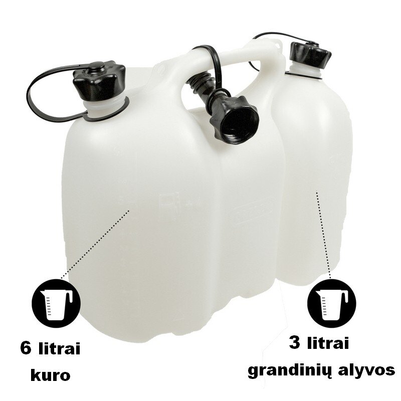 Kombinuotas bakelis kurui ir alyvai Oregon 6+3 l Baltas 3