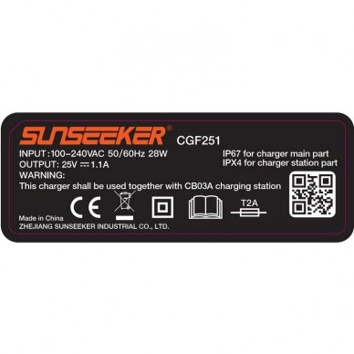Maitinimo šaltinis 1.1A Sunseeker vejos robotams 2 Maitinimo šaltinis 1.1A Sunseeker vejos robotams 2