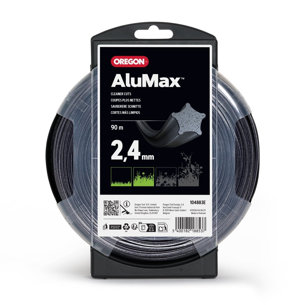 Oregon AluMax pjovimo valas 2,4mm/90m Oregon AluMax pjovimo valas 2,4mm/90m
