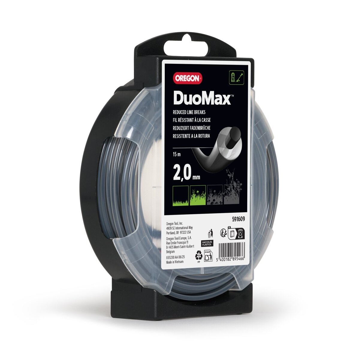 Oregon DuoMax pjovimo valas 2,0mm/15m 1 Oregon DuoMax pjovimo valas 2,0mm/15m 1