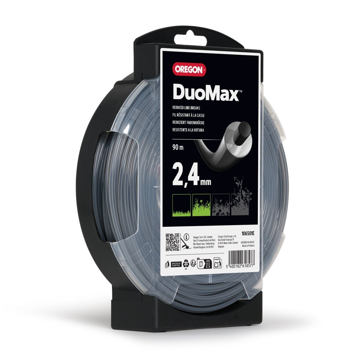 Oregon DuoMax pjovimo valas 2,4mm/90m 1