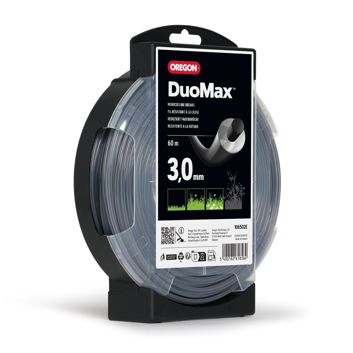 Oregon DuoMax pjovimo valas 3,0mm/60m 1 Oregon DuoMax pjovimo valas 3,0mm/60m 1
