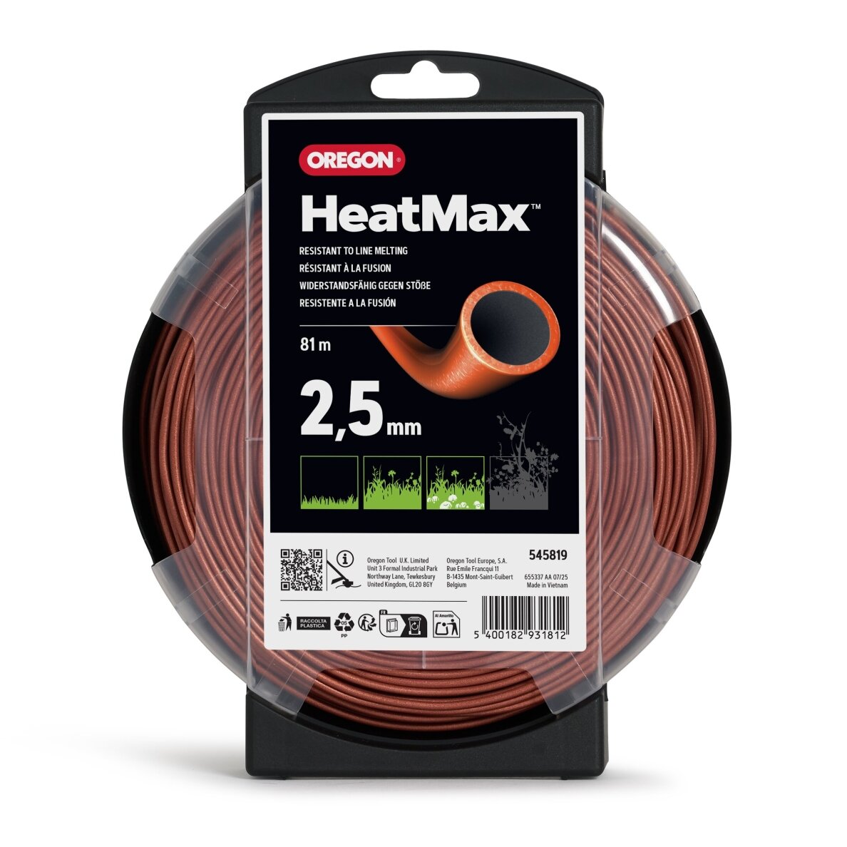 Oregon HeatMax pjovimo valas 2,5mm/81m Oregon HeatMax pjovimo valas 2,5mm/81m