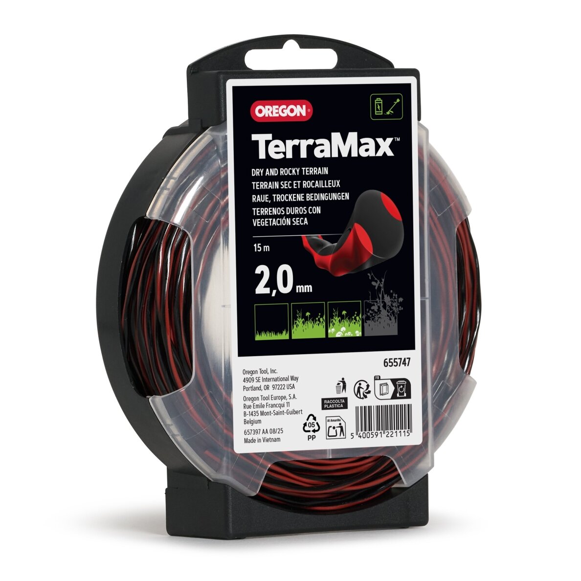 Oregon Terramax pjovimo valas 2,0mm/15m 1