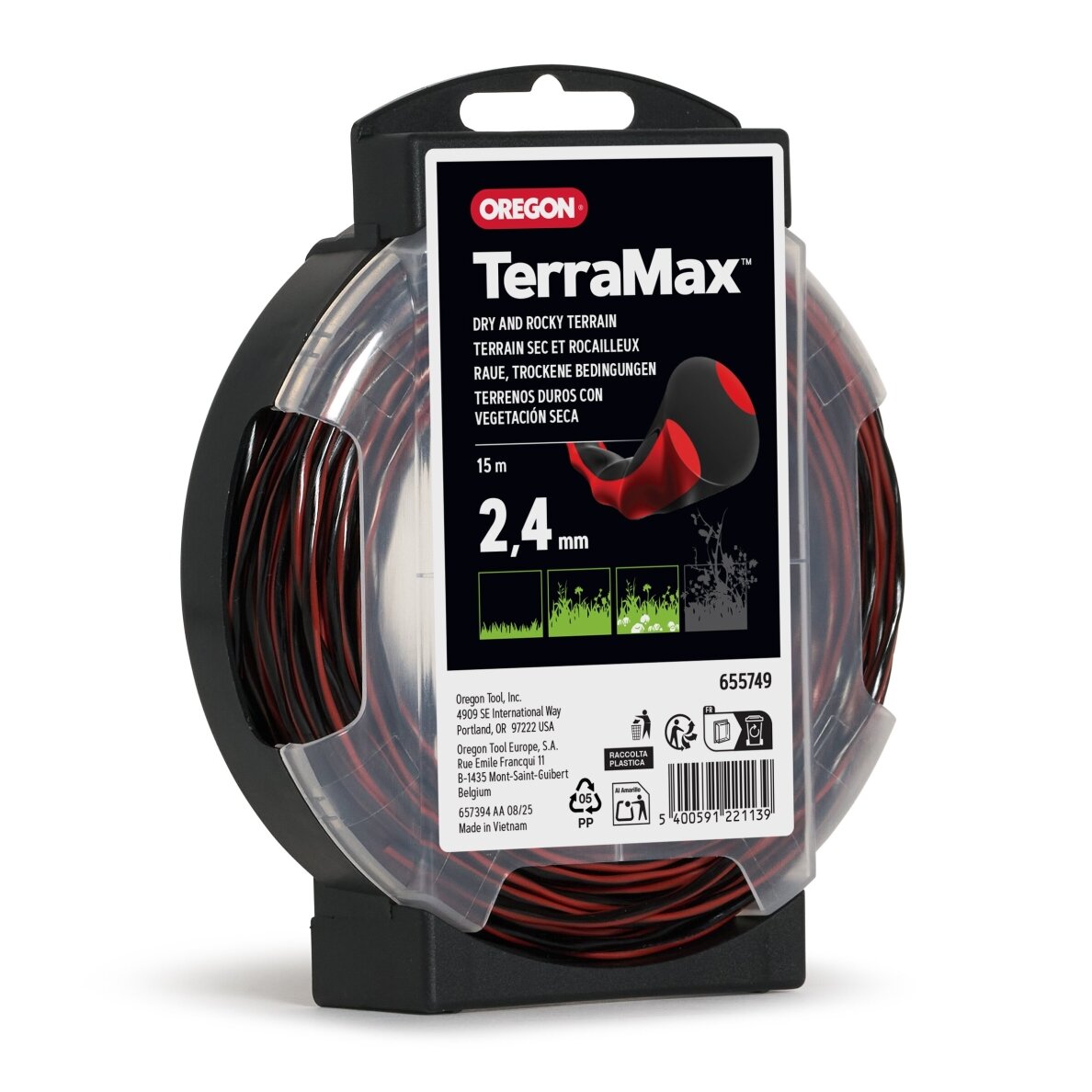 Oregon Terramax pjovimo valas 2,4mm/15m 1