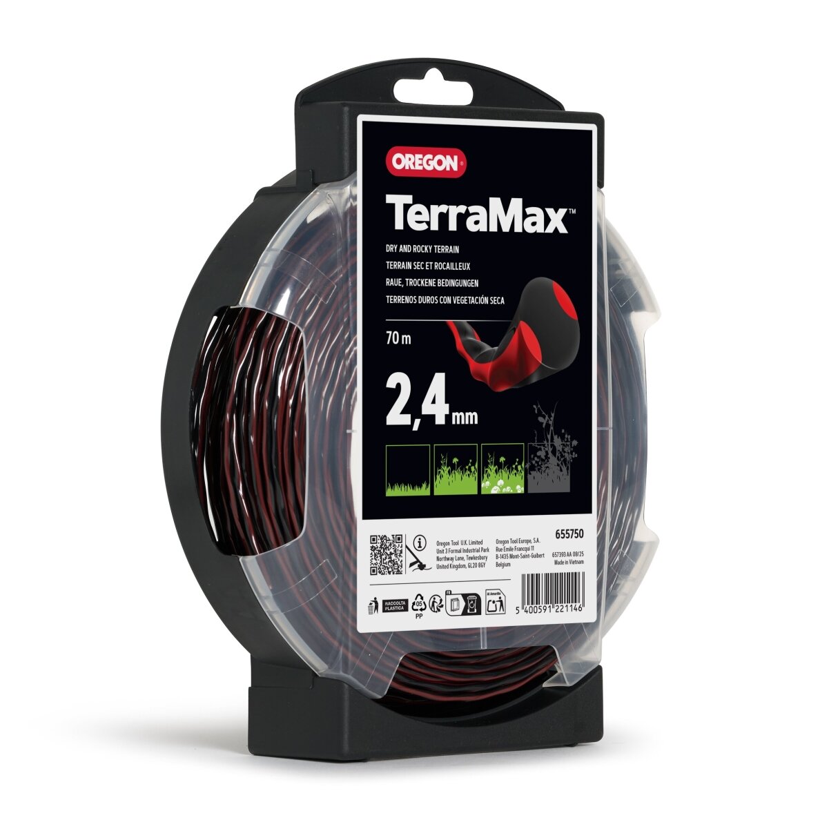 Oregon Terramax pjovimo valas 2,4mm/70m 1 Oregon Terramax pjovimo valas 2,4mm/70m 1