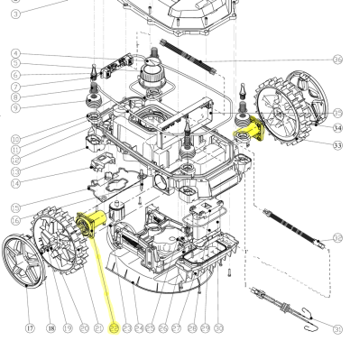 Variklis rato Sunseeker vejos robotams (80101237-01) 5 Variklis rato Sunseeker vejos robotams (80101237-01) 5